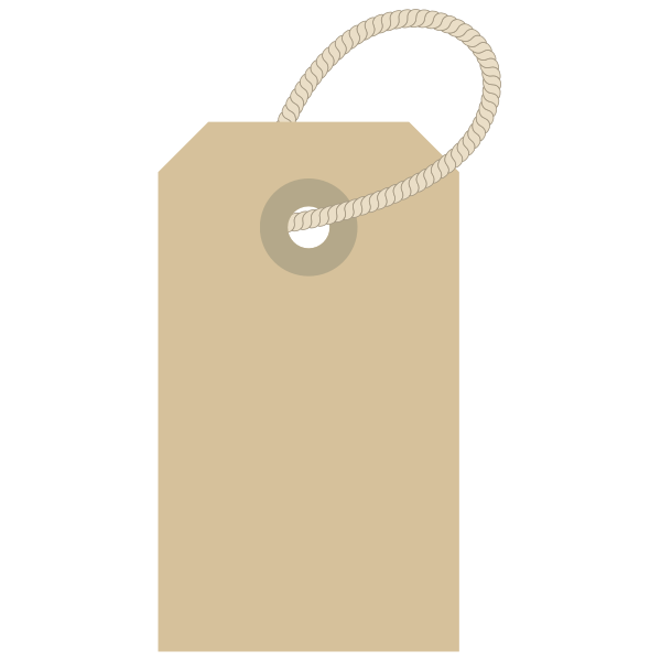 SVG Clothing Label with Rope Vector