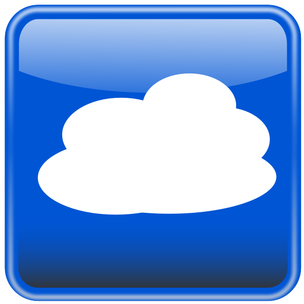 SVG Cloud computing button vector