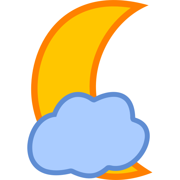 SVG Cloud covered moon