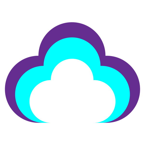 SVG Cloud in three colors
