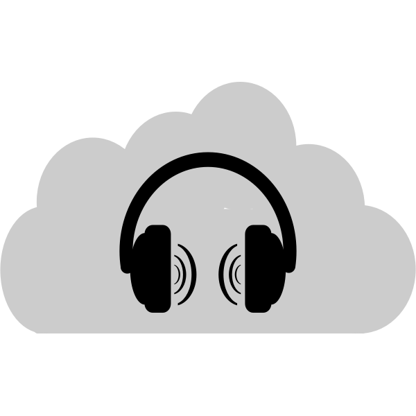 SVG Cloud music vector illustration