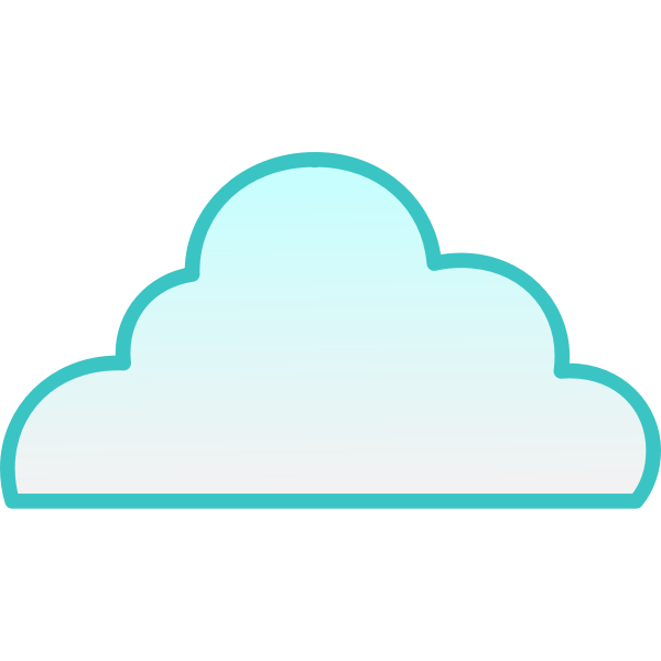 SVG Cloud outline silhouette
