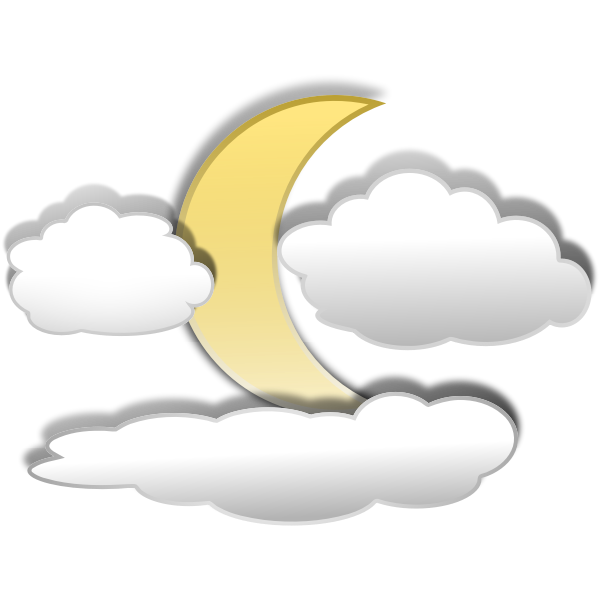 SVG Clouds and the Moon image
