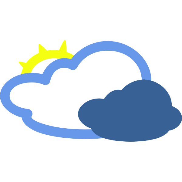 SVG Cloudy with some sun weather symbol vector image