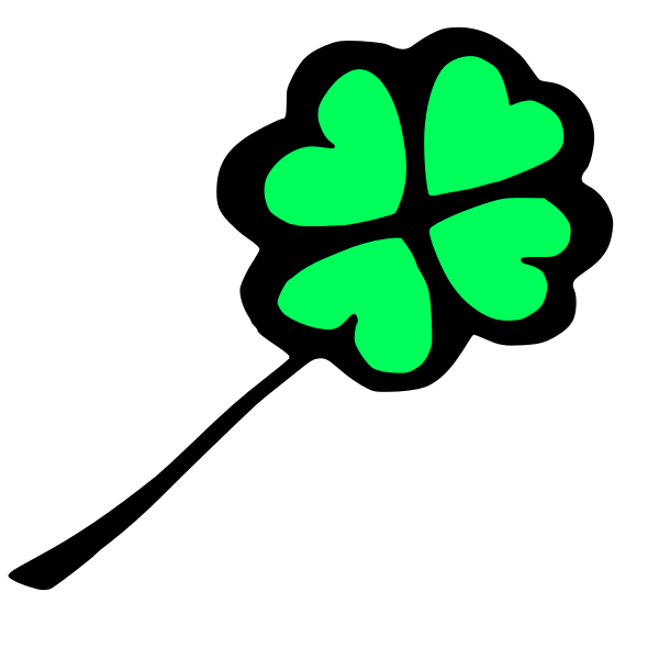 SVG Clover with four leafs vector