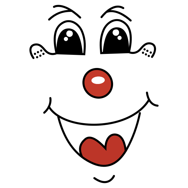 SVG Clown face