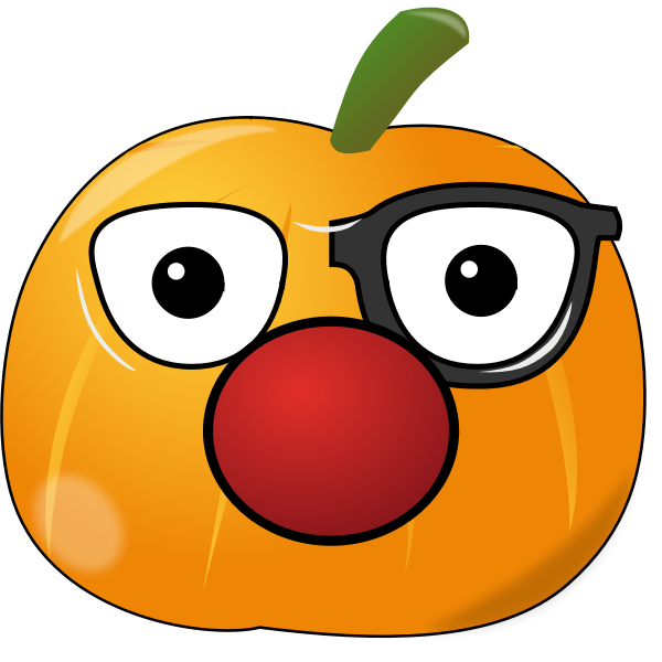 SVG Clown pumpkin vector image