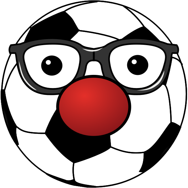 SVG Clown soccer ball vector drawing