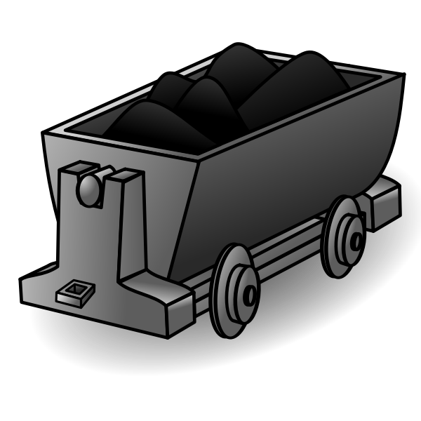 SVG Coal lorry vector graphics