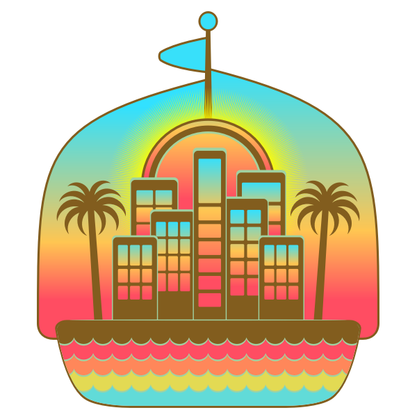 SVG Coastal apartment vector image