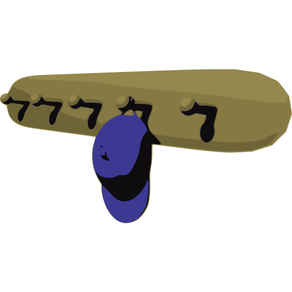 SVG Coat pegs with hanging cap vector image