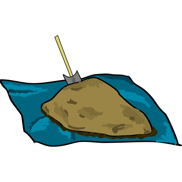 SVG cob mixing on tarp
