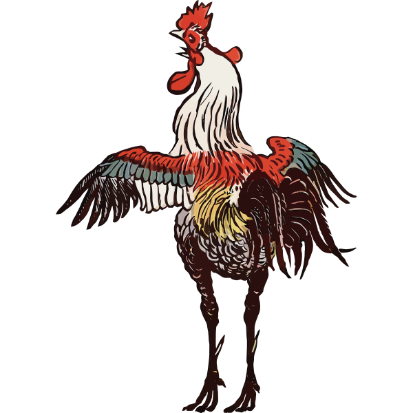 SVG Cockeral crowing