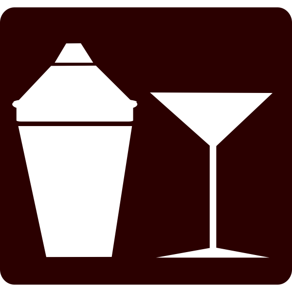 SVG Cocktail set shaker and glass vector image