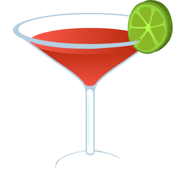 SVG Cocktail with lime vector image