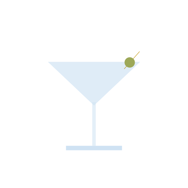 SVG Cocktail with olive