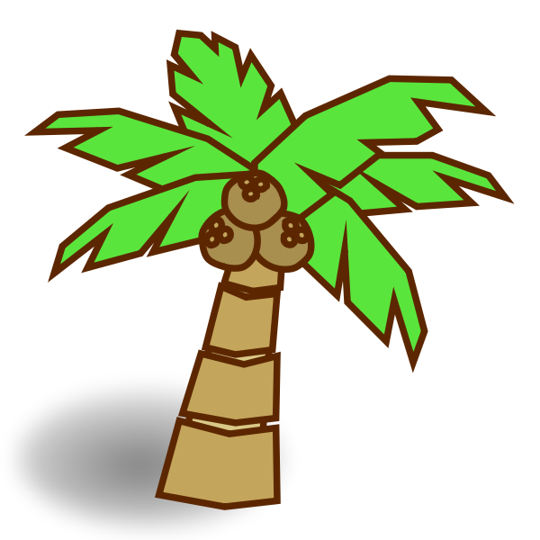 SVG Coconut tree symbol