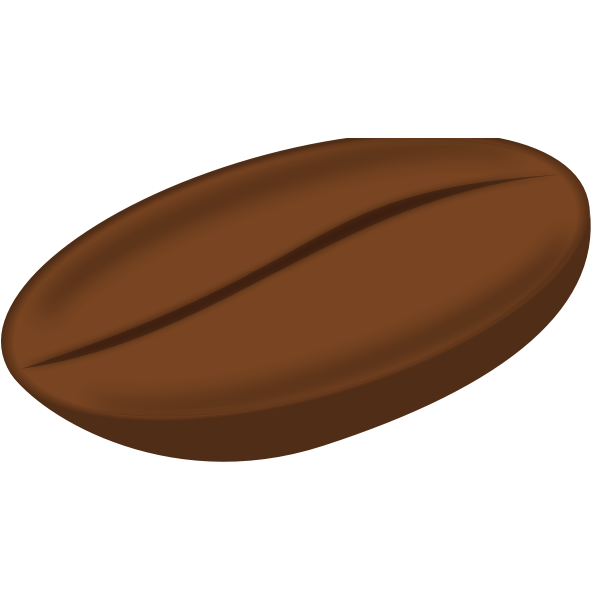SVG Coffee Bean vector image in color