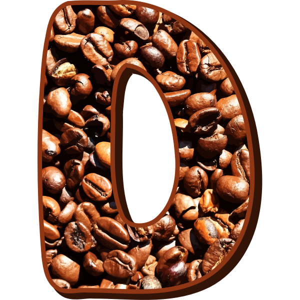 SVG Coffee beans typography D