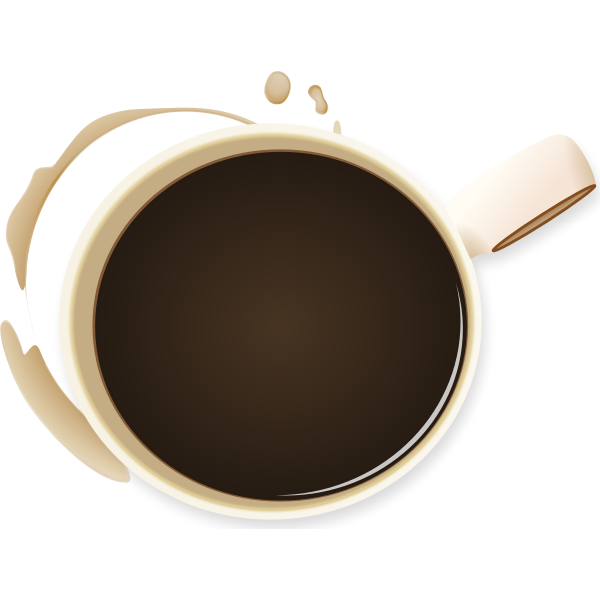 SVG Coffee cup and stain vector illustration