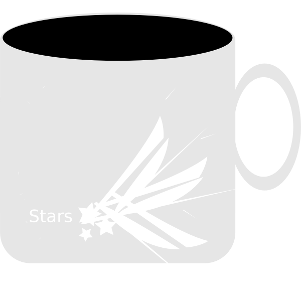 SVG Coffee cup with stars