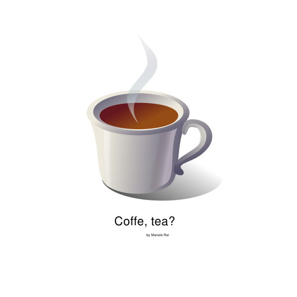 SVG Coffee or tea sticker vector drawing