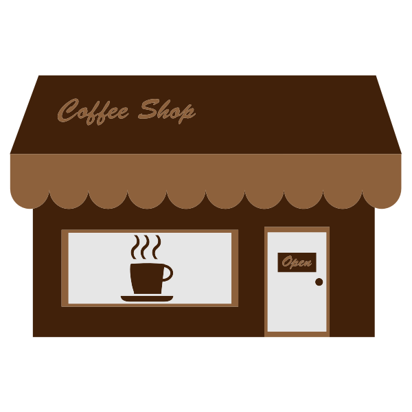 SVG Coffee shop storefront vector image