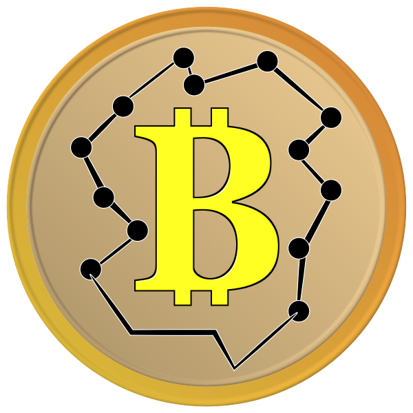 SVG Coin of yellow Bitcoin