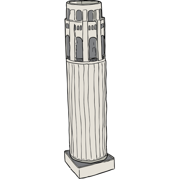 SVG Coit Tower from Above