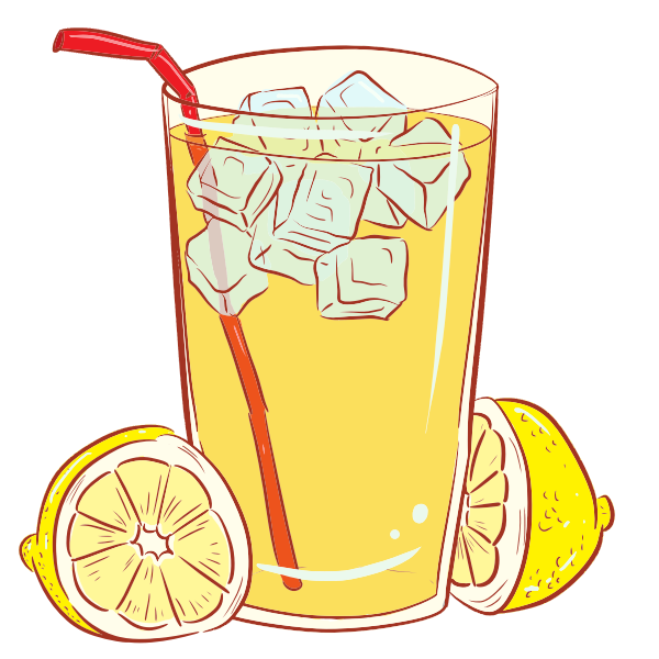 SVG Cold Glass Of Lemonade