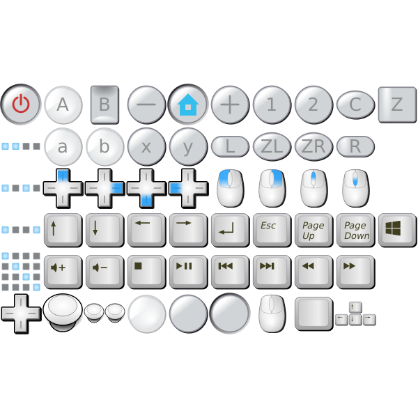 SVG Collection of PC keyboard buttons