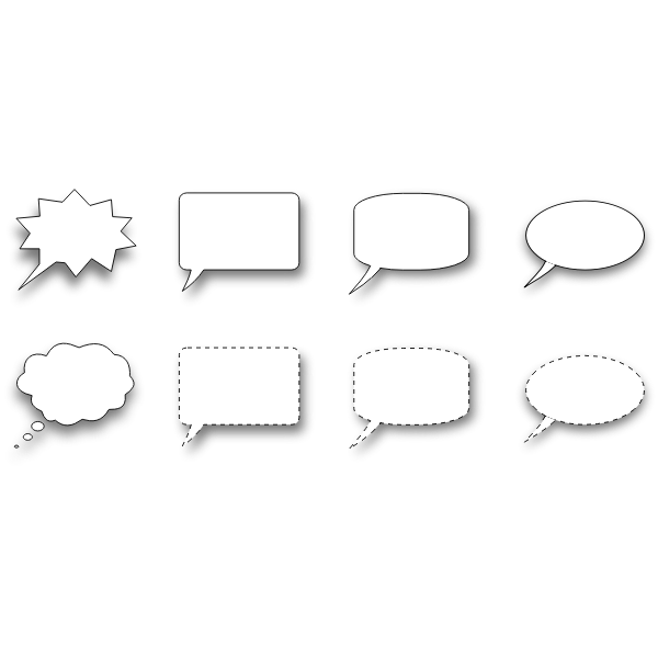 SVG Collection of speech bubbles vector image