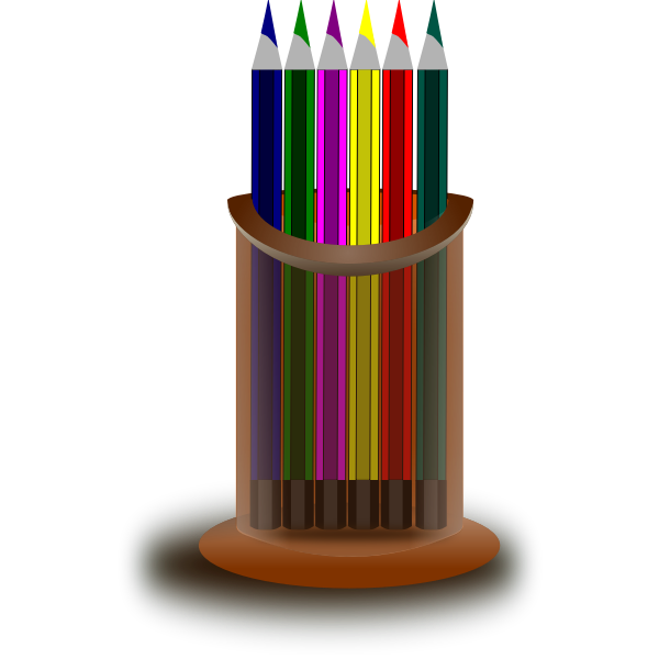 SVG Coloerd pencils stand vector image