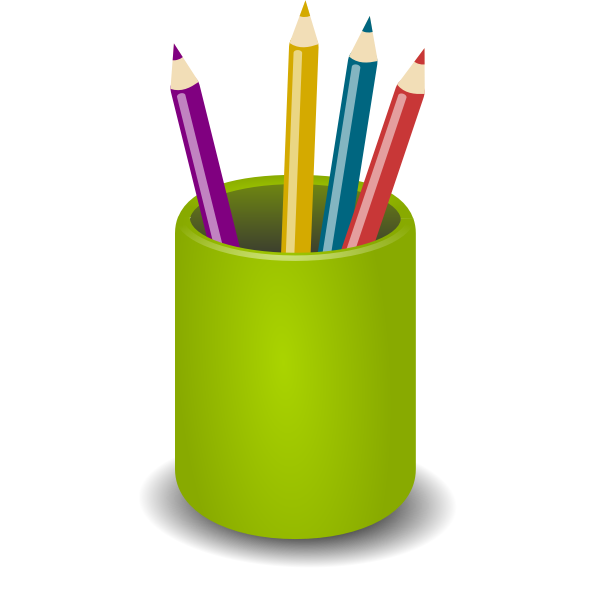 SVG Coloerd pencils stand vector image