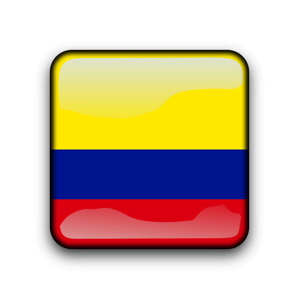 SVG Colombia glossy button vector