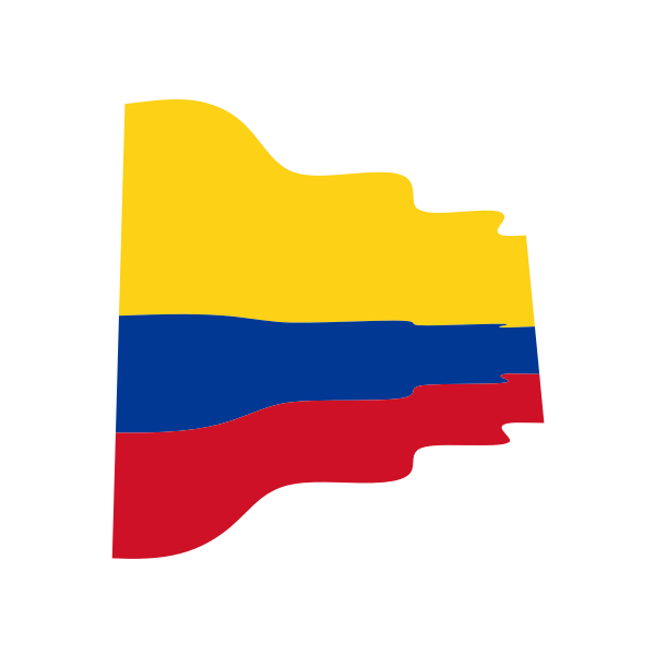 SVG Colombian flag wavy