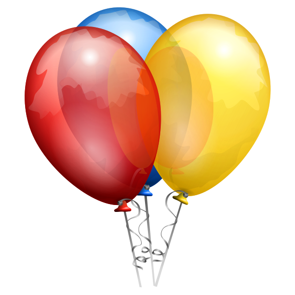SVG Color balloons vector illustration