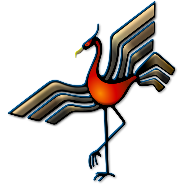 SVG Color bird emblem vector image