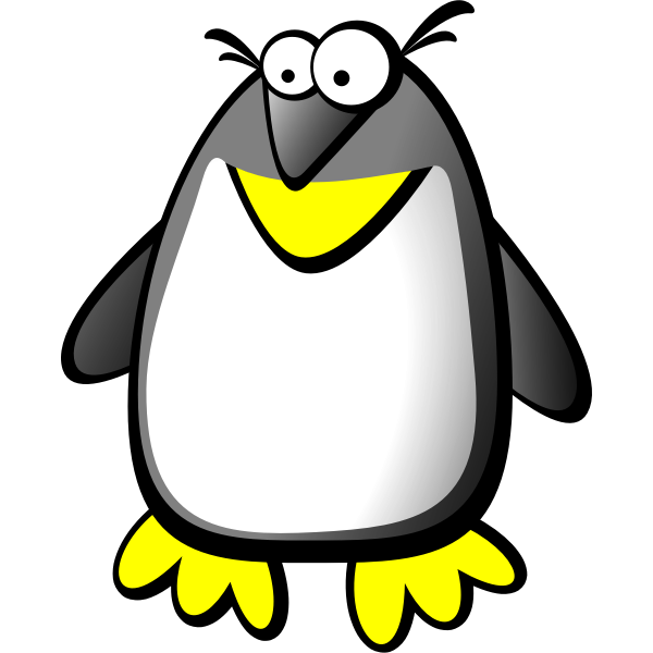 SVG Color cartoon illustration of a tux