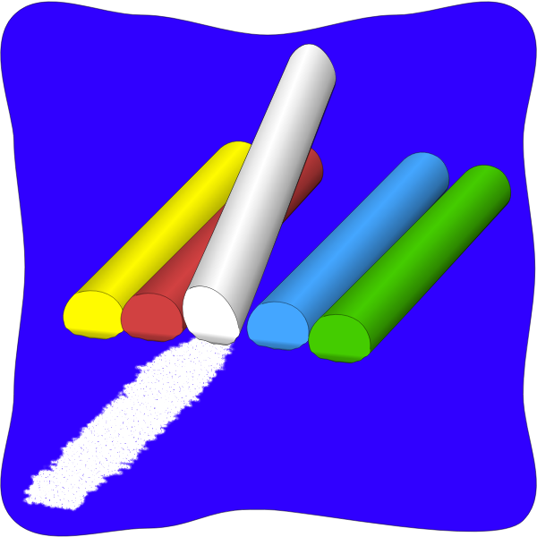 SVG Color chalk vector drawing