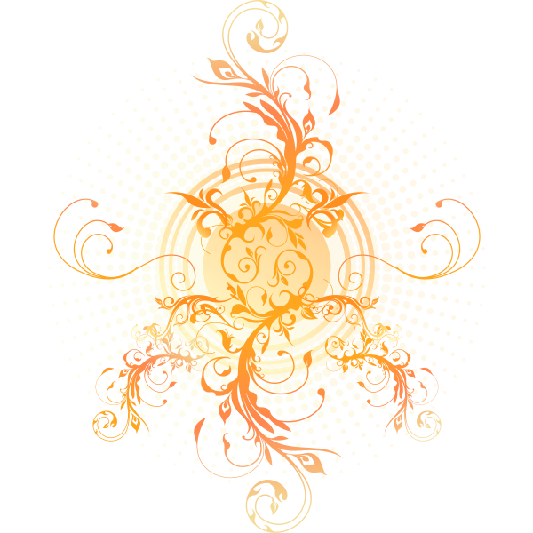 SVG Color graphics of a wall tattoo