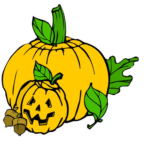SVG Color Halloween pumpkins vector clip art