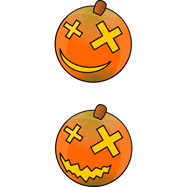 SVG Color Halloween pumpkins vector image