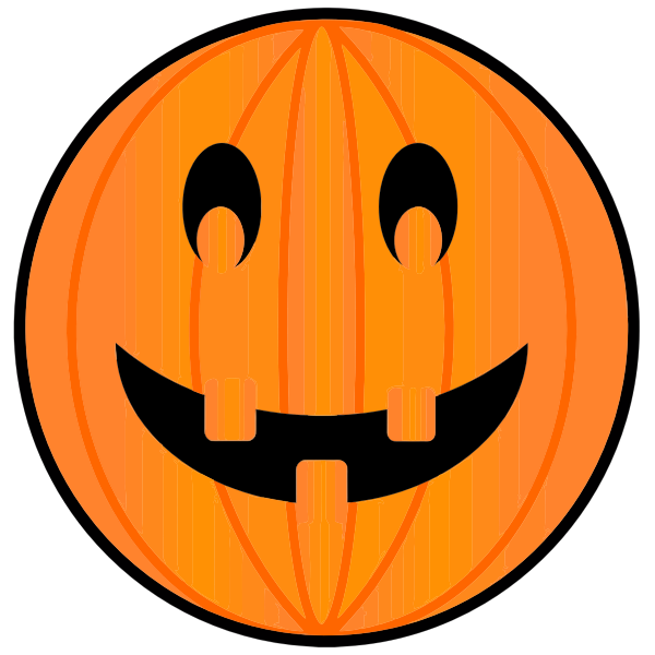 SVG Color image of carved pumpkin for Halloween celebration