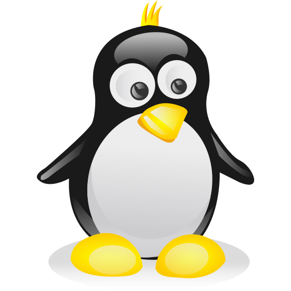 SVG Color Linux mascot profile vector image