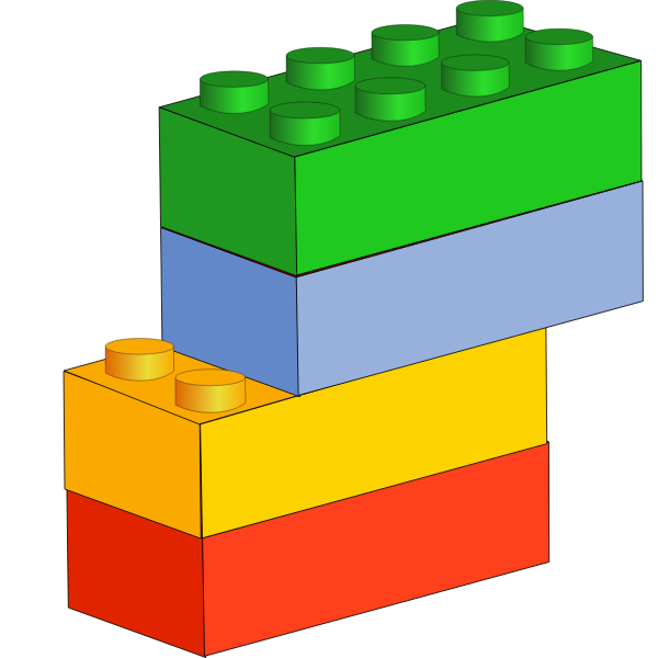 SVG Color plastic blocks vector drawing