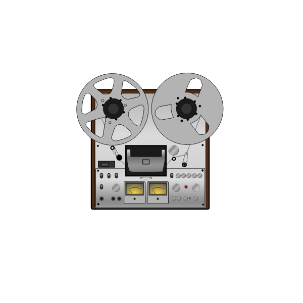 SVG Color tape recorder vector drawing