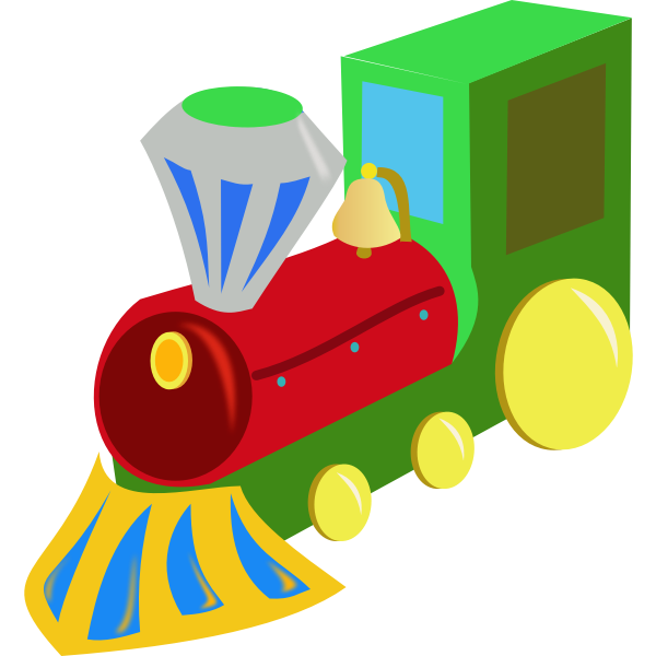 SVG Color toy train vector image