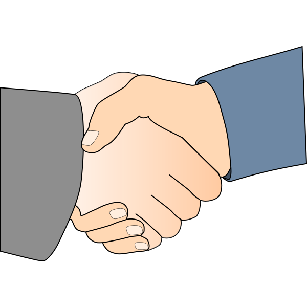 SVG Color vector clip art of handshake
