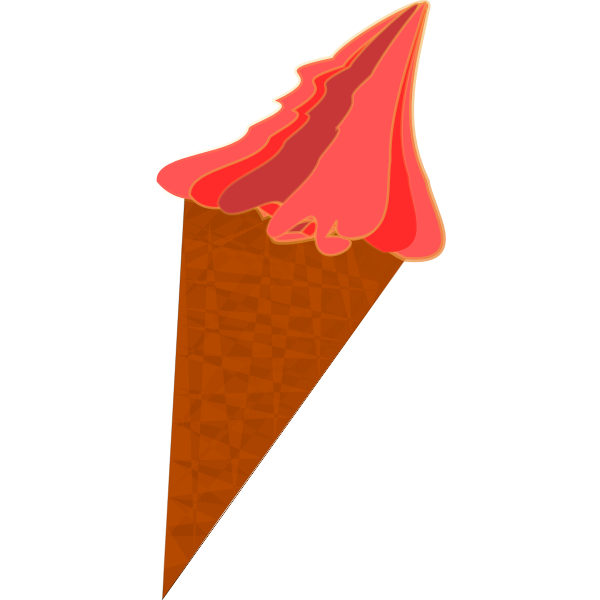 SVG Color vector clip art of ice cream in a cone
